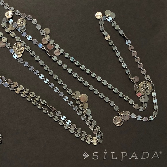 Silpada Sterling Silver ‘Confetti’ 42” Disc Necklace N2739 - Picture 13 of 16